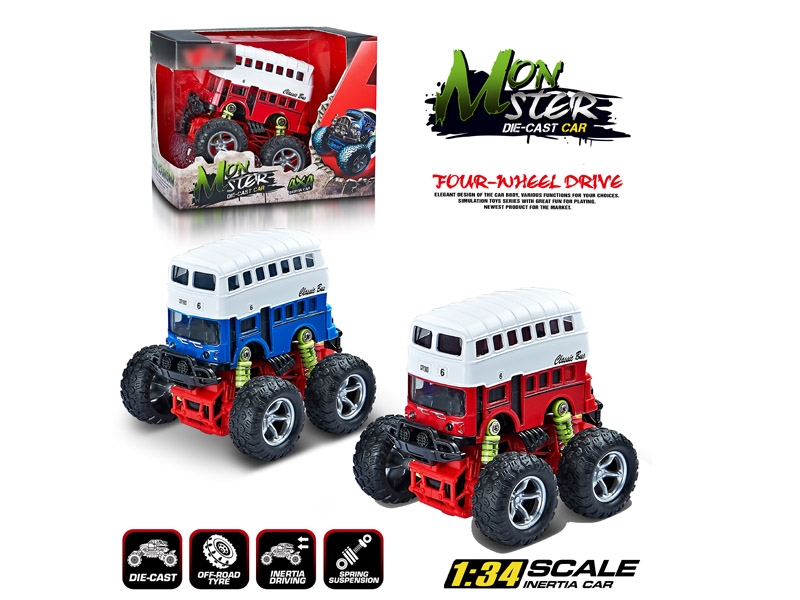 1:34 FRICTION DIE-CAST CAR，2ASST - HP1171764