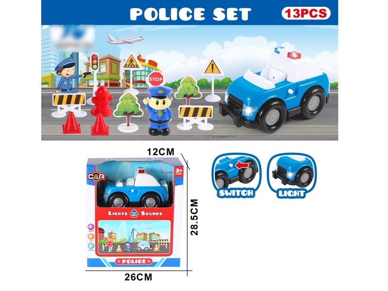 FREE WAY POLICE CAR W/LIGHT & MUSIC - HP1172364