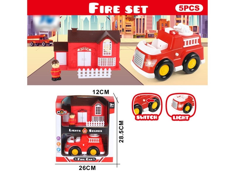 FREE WAY FIRE TRUCK W/LIGHT & MUSIC - HP1172366