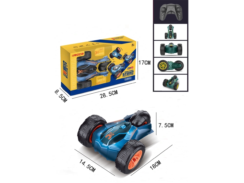 R/C 2.4G ROLLING CAR W/LIGHT (TRANSPARENT CAR BODY, DOUBLE-SIDED DRIVING, 360°ROTATION, 180°ROLL, AUTOMATIC DEMONSTRATION, INCLUDED LITHIUM BATTERY) - HP1174032