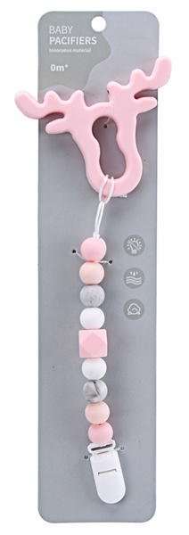 NEWBORN TEETHER + CHAIN CLIP PREVENT FALLING (SAFE SILICONE) - HP1174188