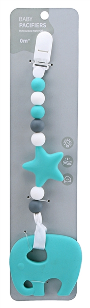 NEWBORN TEETHER + CHAIN CLIP PREVENT FALLING (SAFE SILICONE) - HP1174189