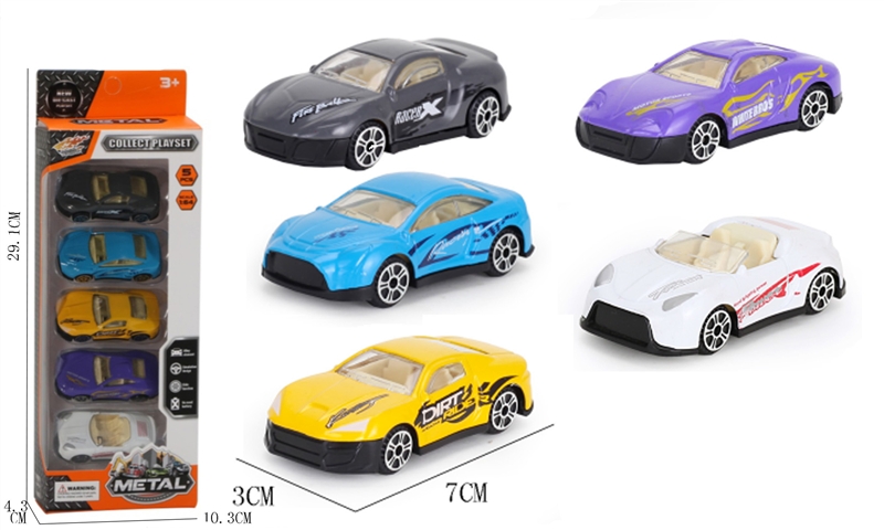 5 PCS FREE WHEEL DIE CAST CAR - HP1175053