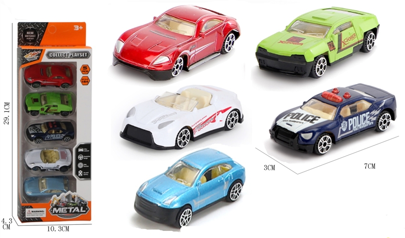 5 PCS FREE WHEEL DIE CAST CAR - HP1175054