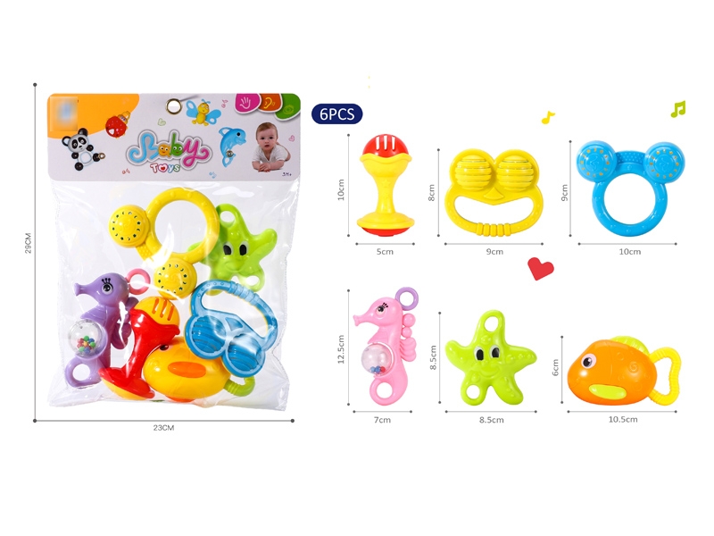 BABY RATTLE 6PCS - HP1175125