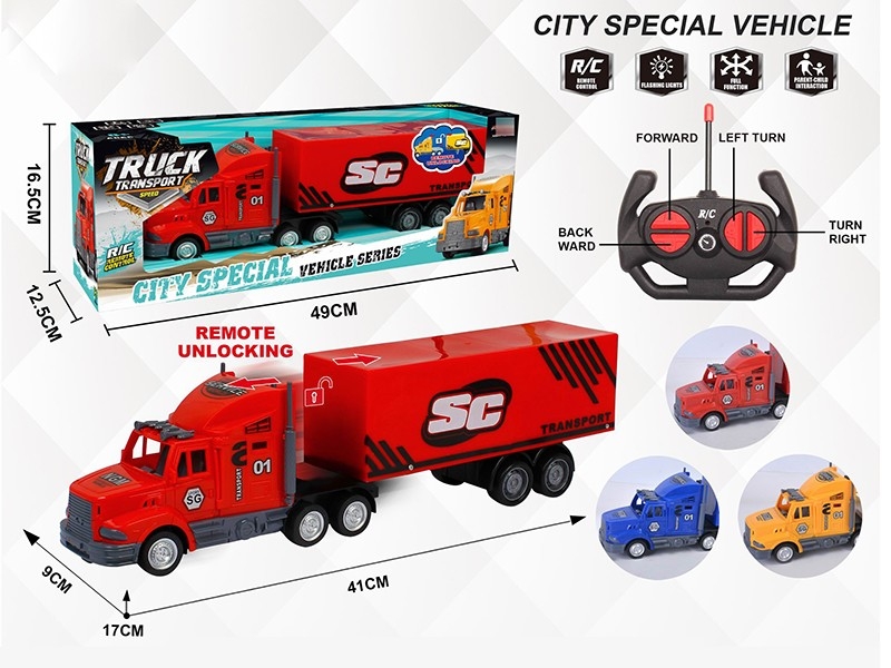 4CH R/C TRUCK,RED/BLUE/YELLOW,NOT INCLUDED BATTERY - HP1175557