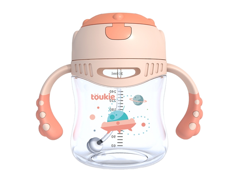 300ML EXTRA WIDE NECK TRITAN SIPPY CUP (142G, TRITAN BODY, SILICONE STRAW, OTHER PART PP. COLORS: BLUE, PINK, ORANGE) - HP1175923