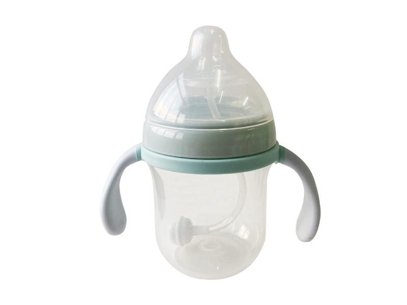 220ML EXTRA WIDE NECK PP BOTTLE WITH SIMPLE LID (100G, SILICONE HEAD WITH STRAW, TPE HANDLES, OTHER PART PP. 1C LOGO PRINTING FEE INCLUDED) - HP1175927