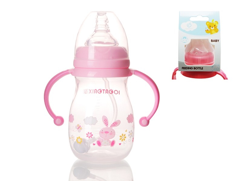 260ML WIDE NECK PP BABY FEEDING BOTTLE (COLORS: YELLOW, PINK, BLUE) - HP1175944