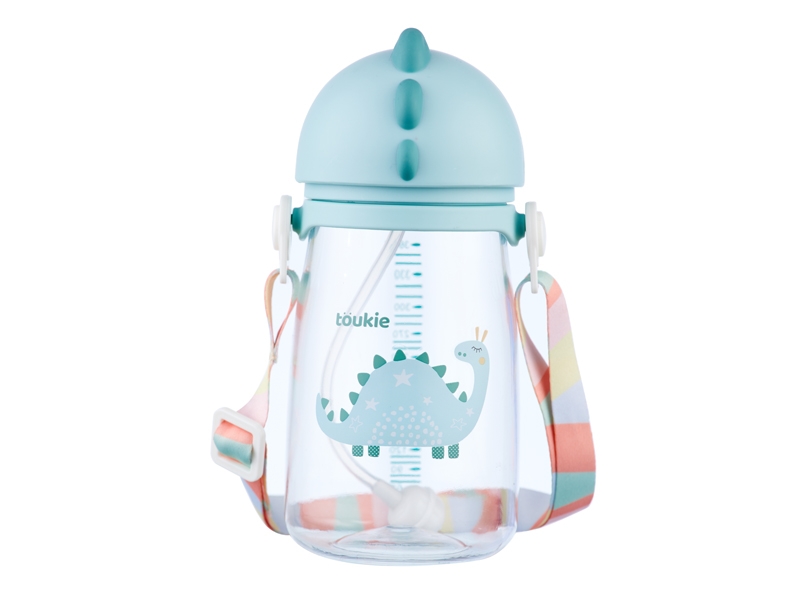 240ML MONSTER SHAPE TRITAN SIPPY CUP WITH STRAP (125G, TRITAN BOTTLE BODY, TPE HANDLES WITH HEAD, OTHER PARTS PP) - HP1175968