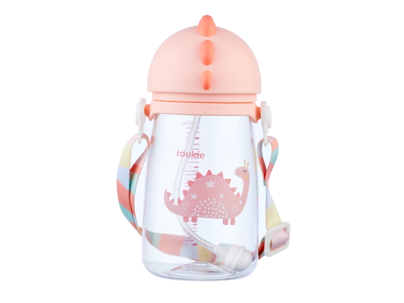 360ML MONSTER SHAPE TRITAN SIPPY CUP WITH STRAP (145G, TRITAN BOTTLE BODY, TPE HANDLES WITH HEAD, OTHER PARTS PP) - HP1175969