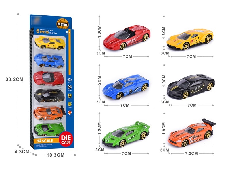1:64 FREE WAY DIE-CAST CAR 6PCS - HP1176632