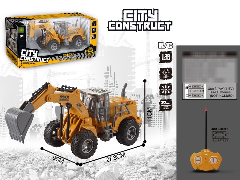 1:30 4 FUNCTION R/C CONSTRUCTION CAR W/LIGHT，NOT INCLUDED BATTERY - HP1176751