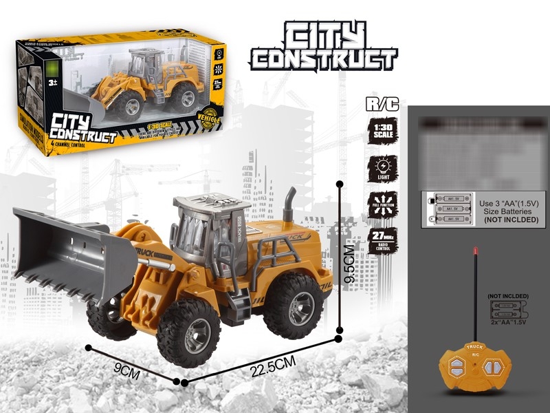 1:30 4 FUNCTION R/C CONSTRUCTION CAR W/LIGHT，NOT INCLUDED BATTERY - HP1176752