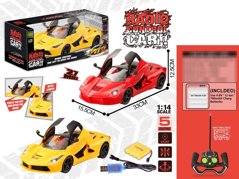 1:14 5 FUNCTION R/C CAR W/LIGHT，RECHARGEABLE BATTERY - HP1176762