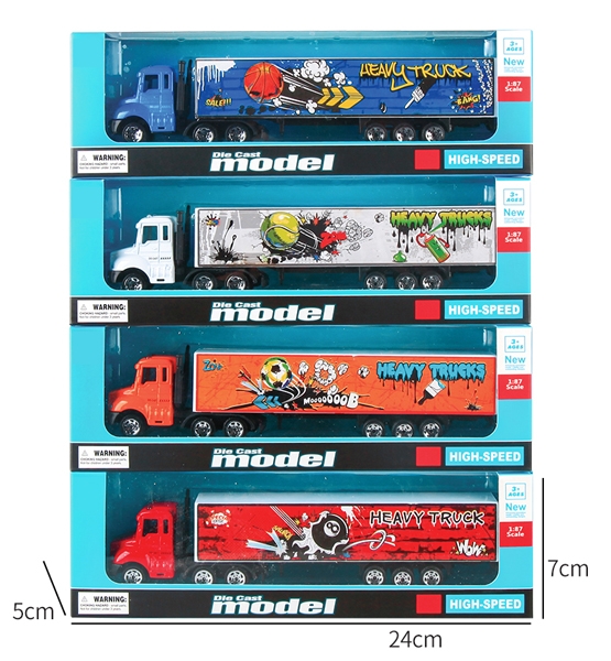 FREE WAY DIE-CAST CONTAINER TRUCK (4 ASST.) - HP1177744
