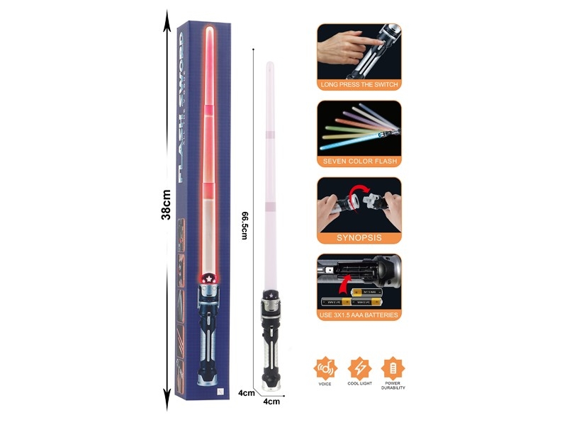 TELESCOPIC FLASH SWORD W/LIGHT & MUSIC - HP1178258