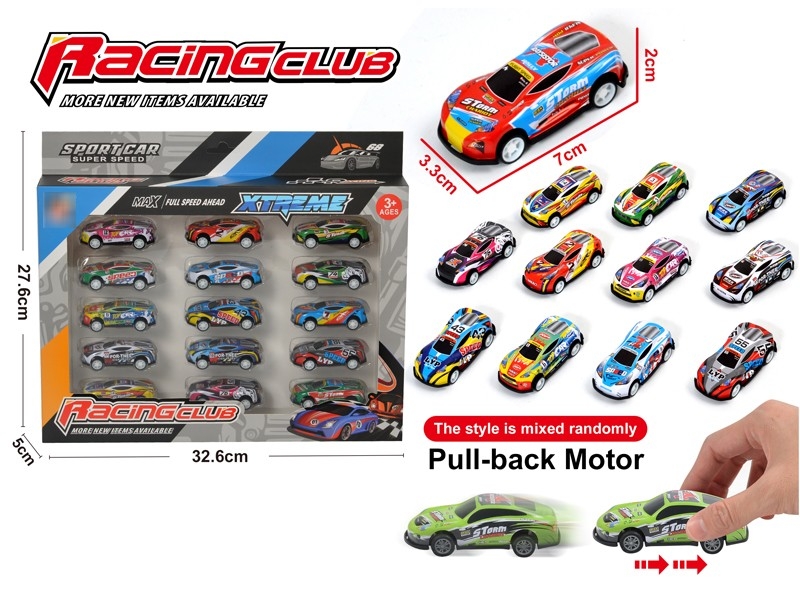 PULL BACK METAL CAR 15PCS - HP1178511