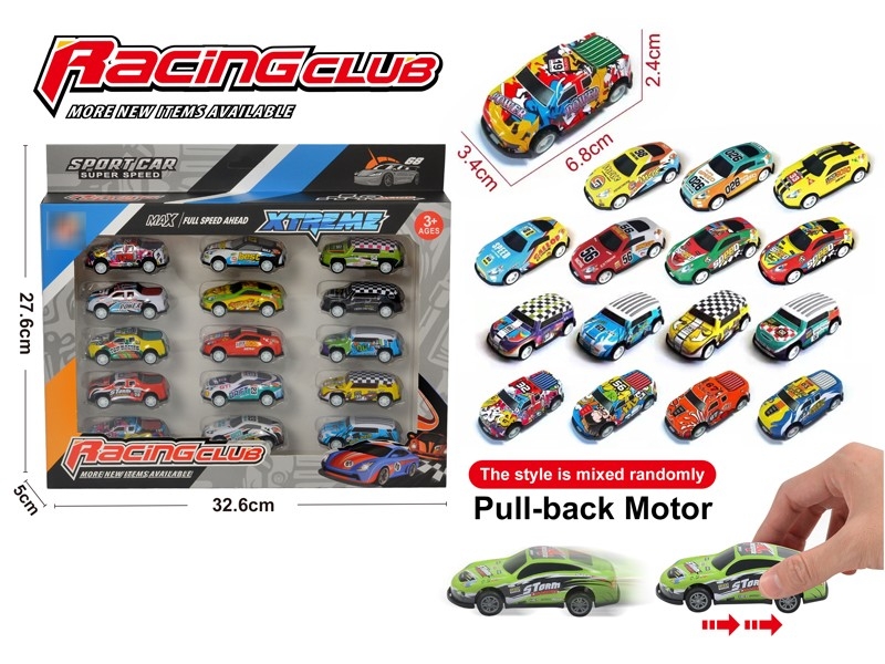 PULL BACK METAL CAR 15PCS - HP1178517