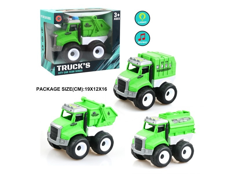 FRICTION SANITATION TRUCK W/LIGHT & MUSIC - HP1178746
