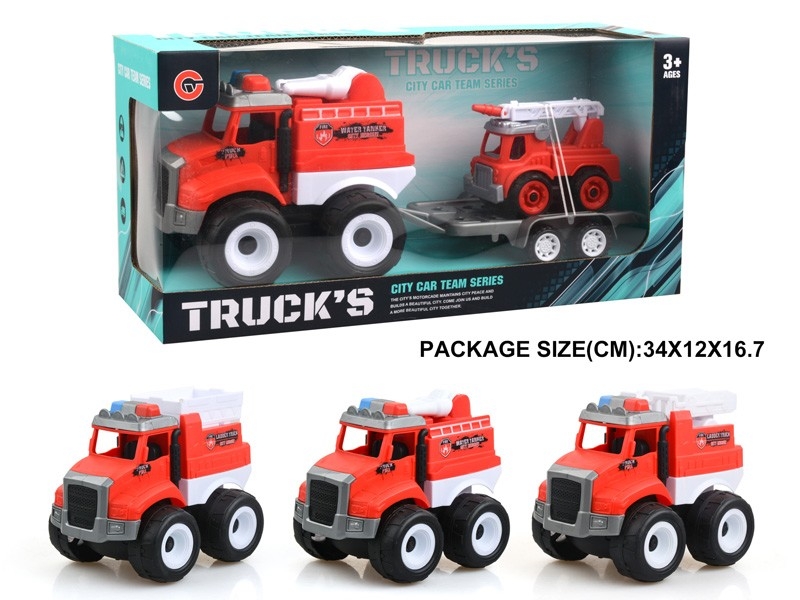 FRICTION FIRE TRUCK W/FREE WAY CAR 1PCS - HP1178756
