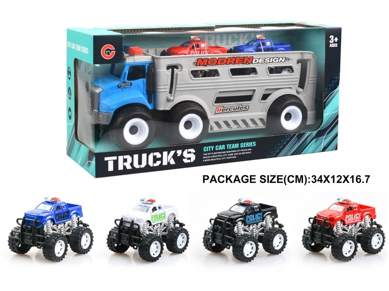 FRICTION POLICE CAR W/FRICTION CAR 2PCS - HP1178760