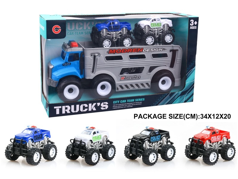 FRICTION POLICE CAR W/FRICTION CAR 3PCS - HP1178764