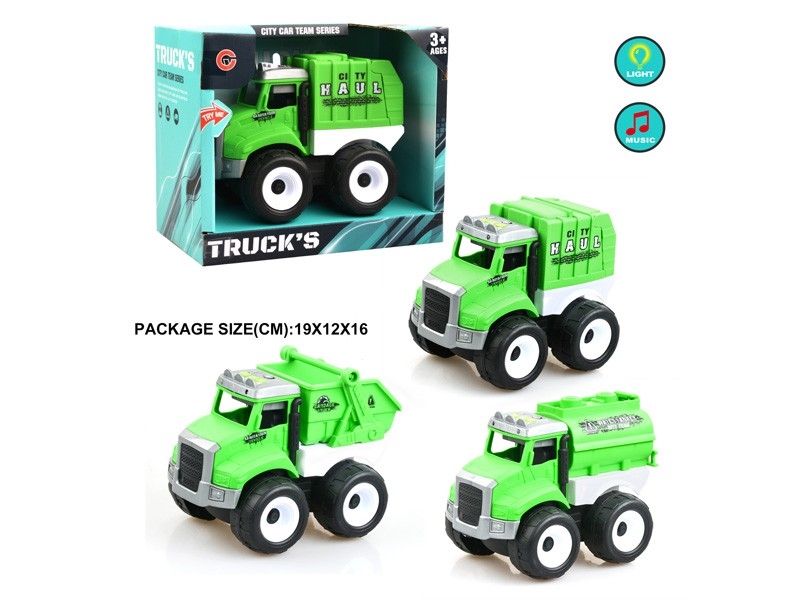 FRICTION SANITATION TRUCK W/LIGHT & MUSIC - HP1178779