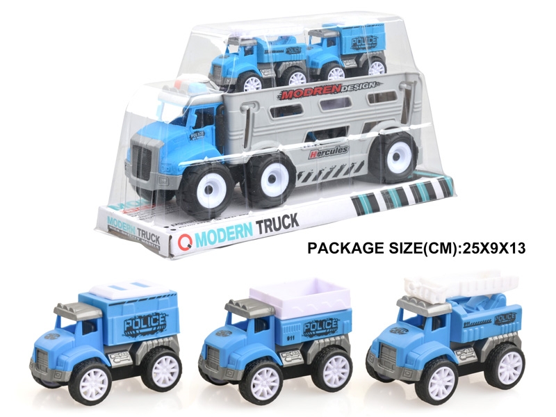 FRICTION POLICE CAR W/PULL BACK CAR 3PCS - HP1178968