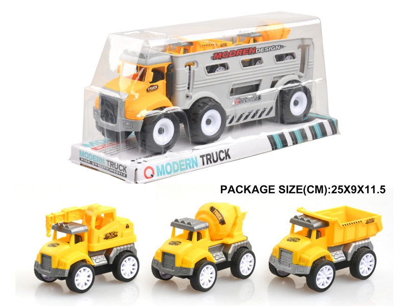 FRICTION CONSTRUCTION CAR W/PULL BACK CAR 2PCS - HP1178972