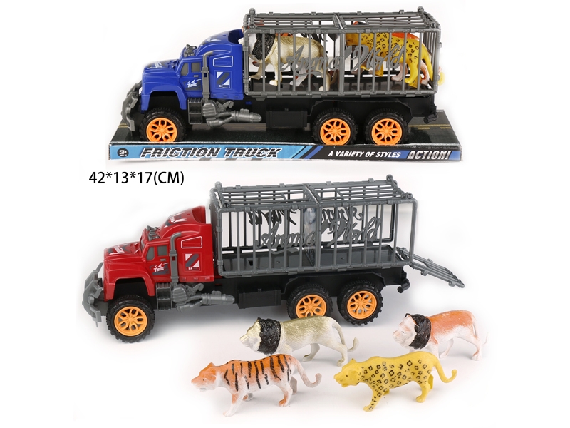 FRICTION CAR W/ANIMAL 4PCS - HP1179124