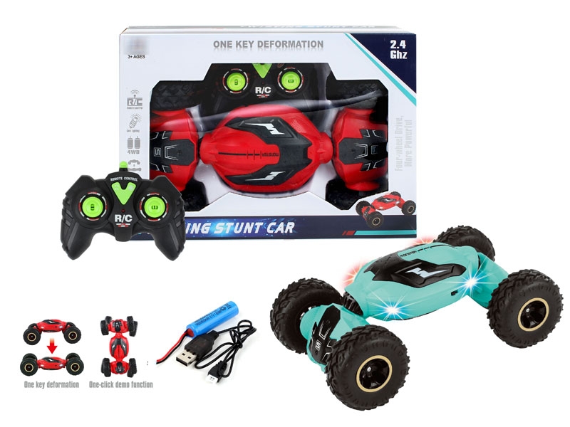 2.4G 6-CHANNELS STUNT DUMP RC CAR W/LIGHT (INCLUDED LITHIUM BATTERY) - HP1179218