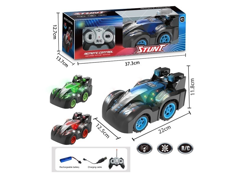49MHz R/C STUNT CAR W/LIGHT (CAR HEAD CAN GET UP, 360°ROTATION, INCLUDED BATTERY) - HP1179546