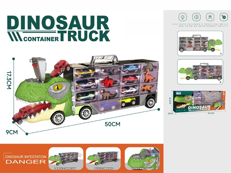 FREE WAY DINOSAUR STORAGE TRUCK W/LIGHT & MUSIC - HP1179623
