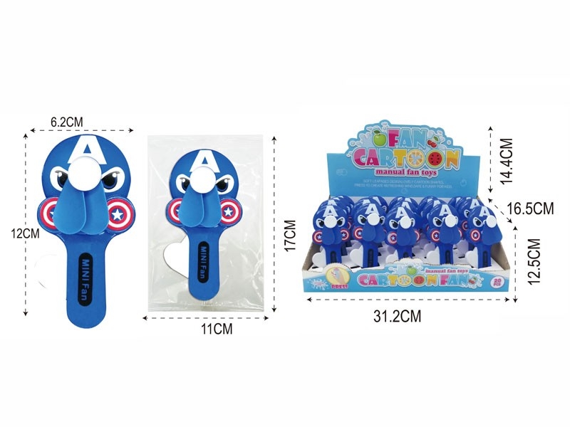 HAND PRESSURE FAN (20 PCS/DISPLAY BOX) - HP1179696