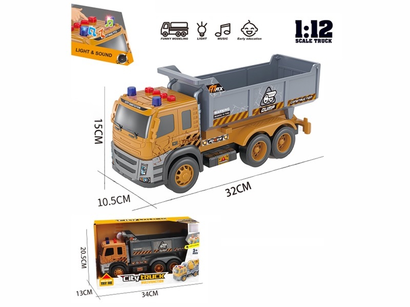 FRICTION CONSTRUCTION TRUCK W/LIGHT & SOUND (INCLUDED BATTERY) - HP1179901