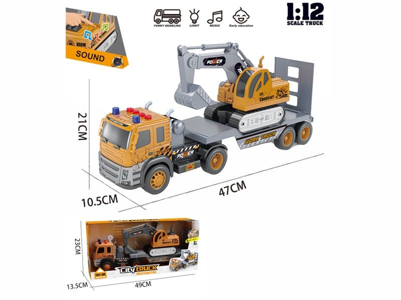 FRICTION CONSTRUCTION TRUCK W/LIGHT & SOUND (INCLUDED BATTERY) - HP1179906