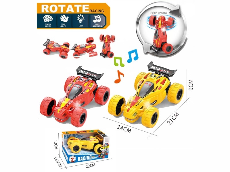 FRICTION STUNT CAR W/LIGHT & SOUND (2 COLORS, INCLUDED BATTERY) - HP1179913