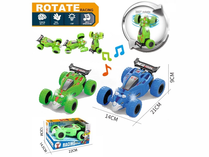 FRICTION STUNT CAR W/LIGHT & SOUND (2 COLORS, INCLUDED BATTERY) - HP1179914