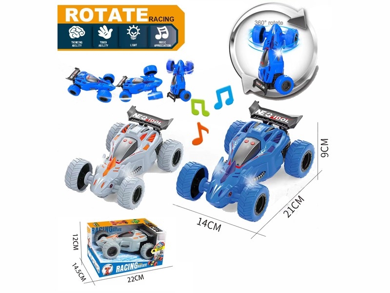 FRICTION STUNT CAR W/LIGHT & SOUND (2 COLORS, INCLUDED BATTERY) - HP1179917