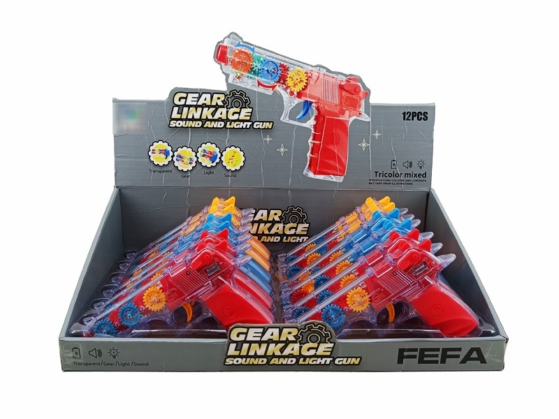 GEAR GUN W/LIGHT & SPEECH (12 PCS/DISPLAY BOX) - HP1179949