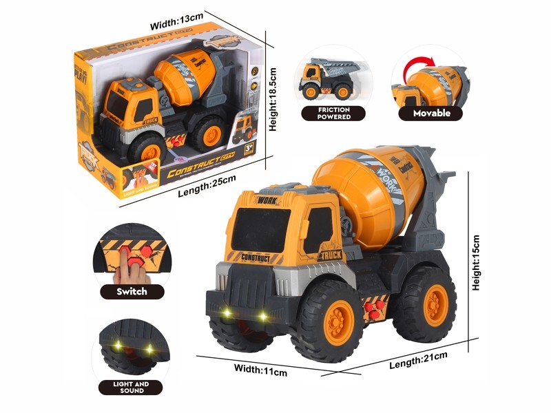 FRICTION CONSTRUCTION CAR,W/LIGHT&SOUND,INCLUDED BATTERY3*LR44 - HP1179984