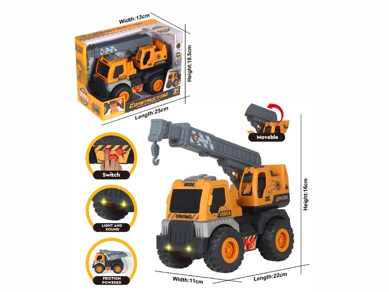 FRICTION CONSTRUCTION CAR,W/LIGHT&SOUND,INCLUDED BATTERY3*LR44 - HP1179986