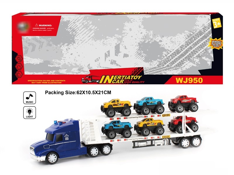 FRICTION TOW TRUCK W/LIGHT & MUSIC (INCLUDED BATTERY) - HP1180214