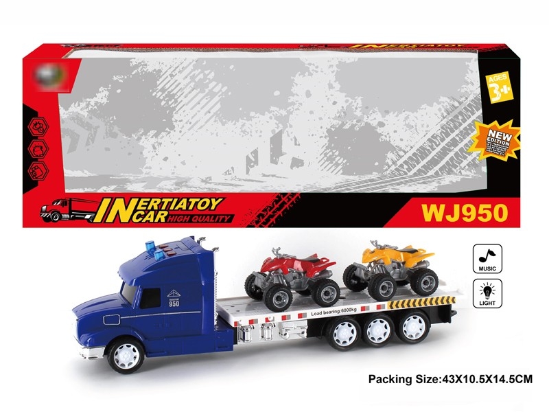 FRICTION TOW TRUCK W/LIGHT & MUSIC (INCLUDED BATTERY, 2 COLORS) - HP1180226