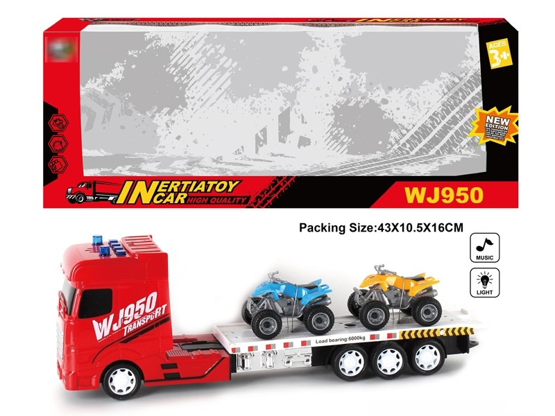 FRICTION TOW TRUCK W/LIGHT & MUSIC (INCLUDED BATTERY, 2 COLORS) - HP1180239