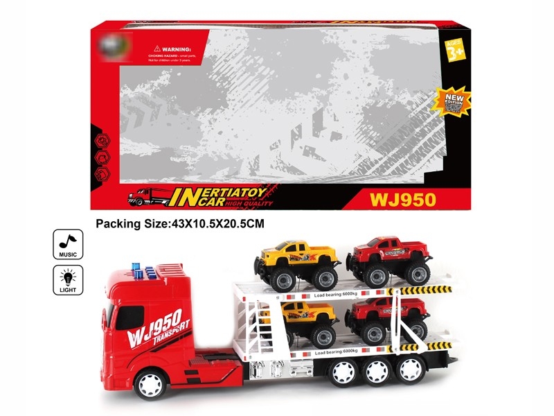 FRICTION TOW TRUCK W/LIGHT & MUSIC (INCLUDED BATTERY, 2 COLORS) - HP1180274