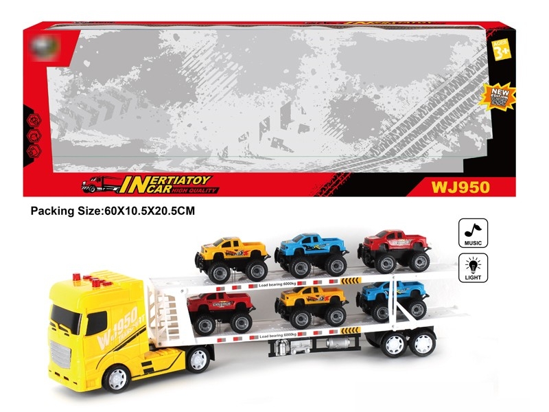 FRICTION CONTAINER TRUCK W/LIGHT & MUSIC (INCLUDED BATTERY, 2 COLORS) - HP1180320