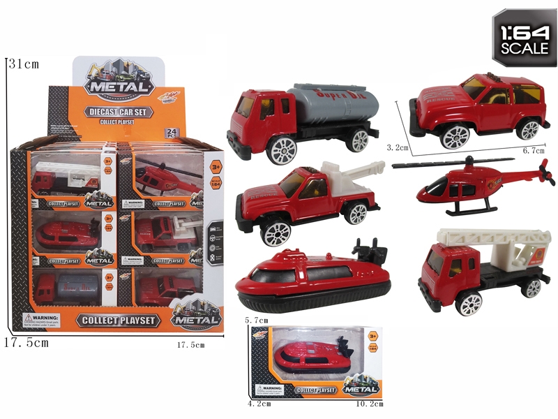 FREE WHEEL DIE CAST CAR 24PCS/DISPLAY BOX - HP1180369
