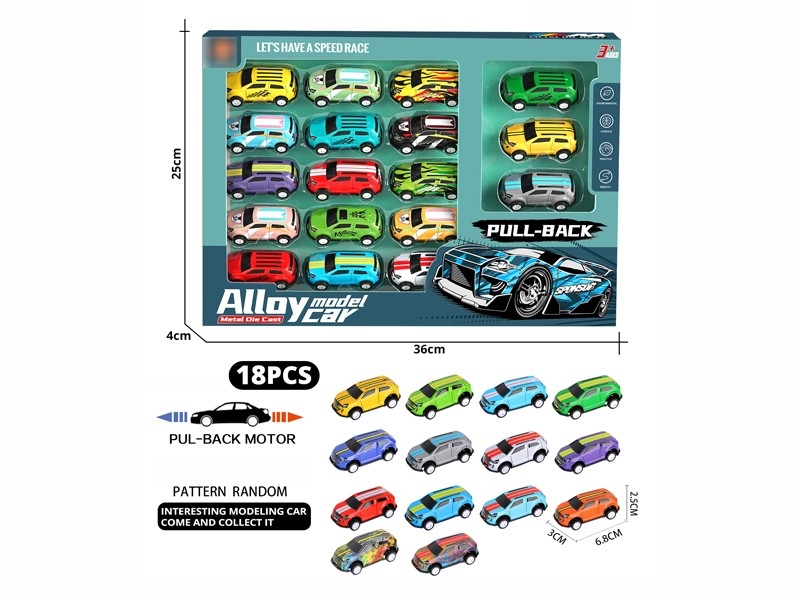 PULL BACK CAR 18PCS - HP1180472